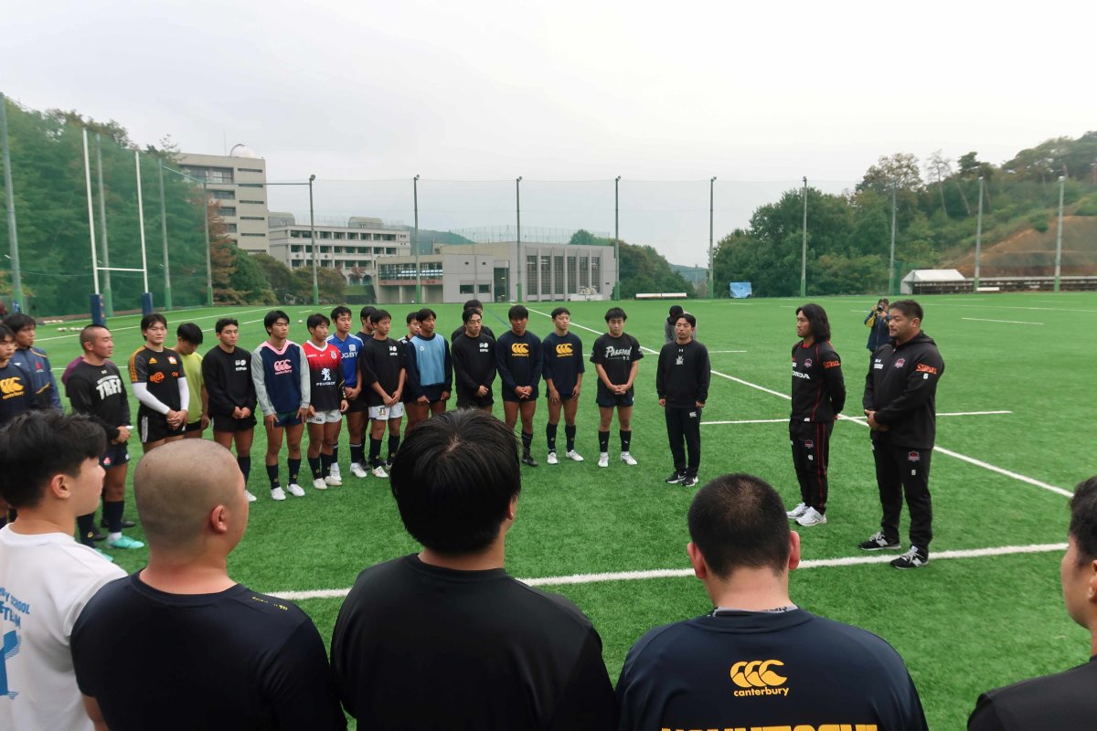 普及活動】國學院栃木高校ラグビー部にてラグビー指導ならび「夢授業